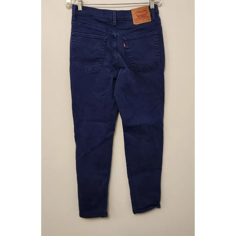 Levis 512 Jeans Vintage‎ Slim Fit Tapered 90s Y2K Blue Indigo Womens 10M 29x30